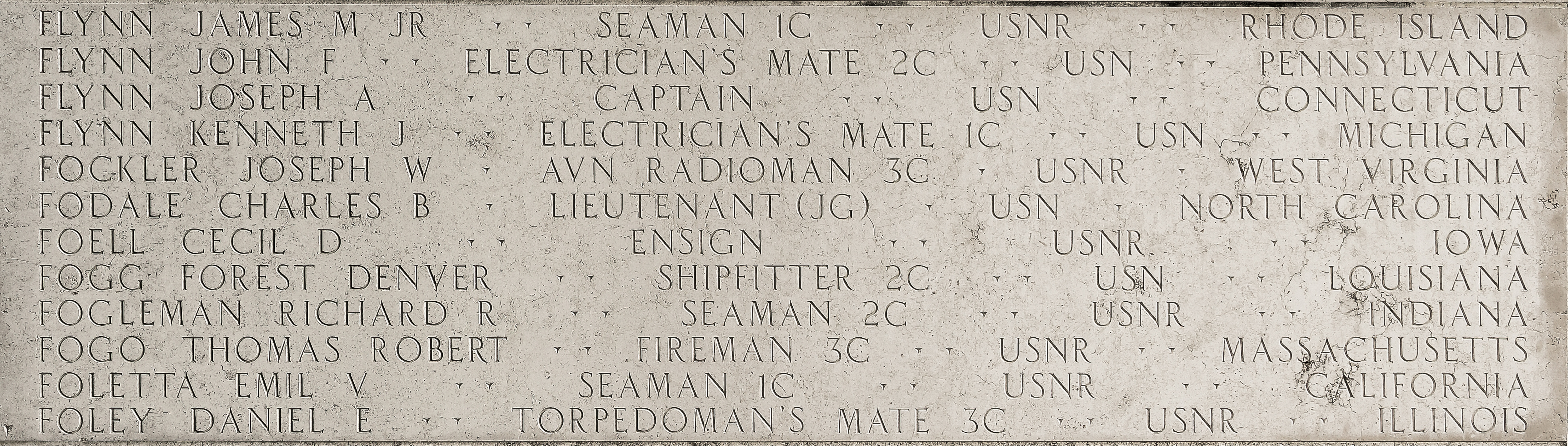 James M. Flynn, Seaman First Class